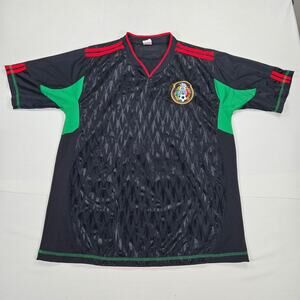 Mexico National Soccer Team Black Short Sleeve Soccer Jersey Men's‎ Size Large
